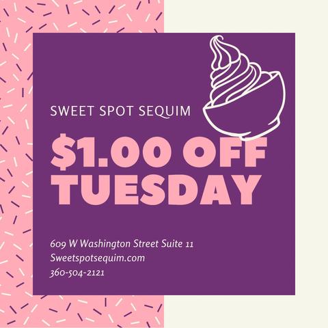 $1.00 Off Tuesday